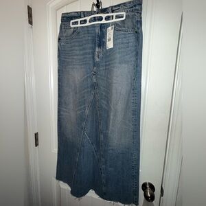 Mango Blue Denim Maxi  Skirt 'Venetia' new